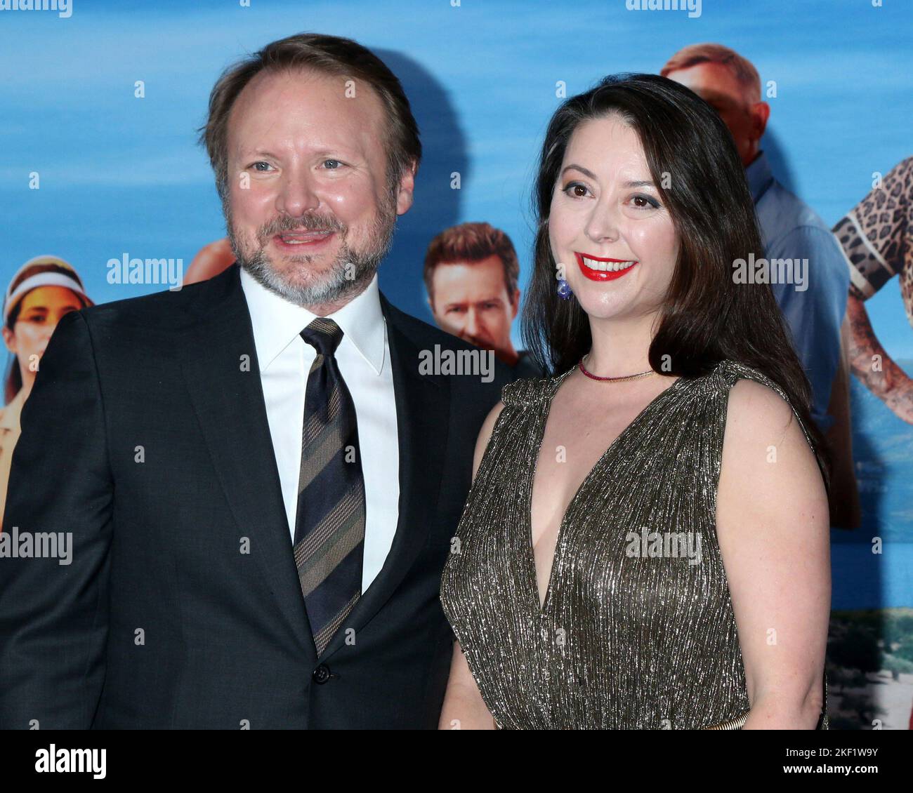 Rian Johnson, Karina Longworth bei der Ankunft für GLASS ONION: A KNIVES OUT MYSTERY Premiere, The Academy Museum, Los Angeles, CA 14. November 2022. Foto: Priscilla Grant/Everett Collection Stockfoto