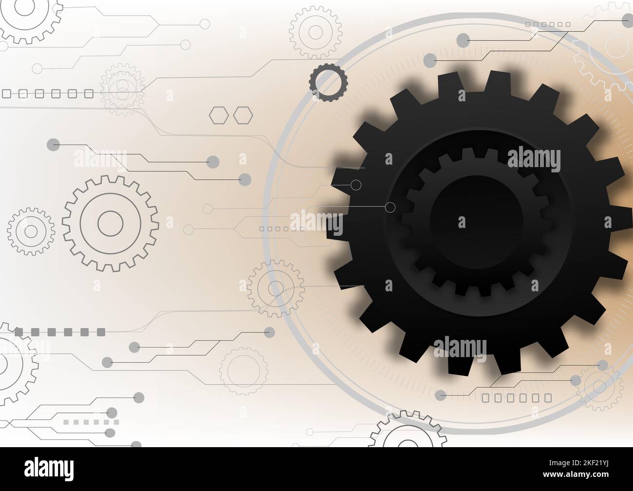 Zahnräder mechanische Hardware Technologie Engineering Industrie abstrakt Hintergrund Muster Vektor Illustration Stock Vektor