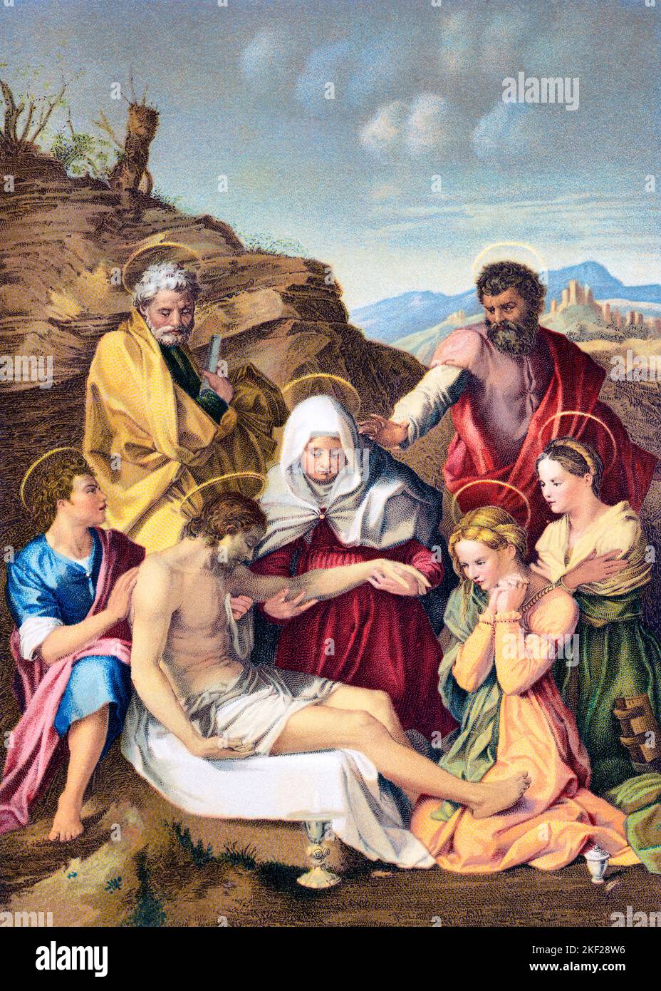 1520S PIETA MIT HEILIGEN VON ANDREA DEL SARTO MUTTER MARIA MAGDALENA JOSEPH VON ARIMATHIA & NIKODEMUS NACH JESU KREUZIGUNG - KA9421 HAR001 HARS CHRISTIAN HANDWERK SPIRITUALITÄT MARY CHRIST TRAURIGKEIT KÜNSTLER GESCHICKLICHKEIT SEINEN SCHUTZ RELIGIÖSE DEL COURAGE UND CHRISTENTUM SIEBEN JOSEPH KREUZIGUNG VERBINDUNG KONZEPTUELLE 7 KÜNSTE ABGELEITETE POSTKARTE SOHN GOTTES UNTERSTÜTZEN TREUE KUNSTWERK ZUSAMMENARBEIT GLAUBE MESSIAS PIETA SPIRITUELLES TALENT ZWEISAMKEIT 1520S GLAUBE HAR001 INSPIRIERENDE JESUS CHRISTUS ALTMODISCHE HEILIGE Stockfoto