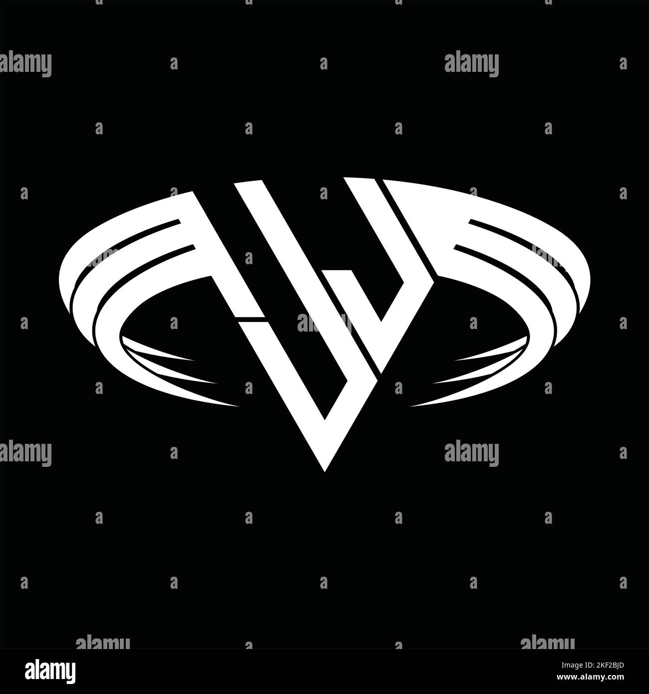 JJ Logo-Monogramm mit dreieckiger Slice-Design-Vorlage Stock Vektor