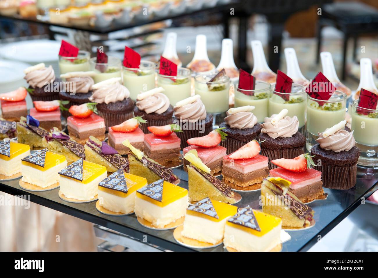 Dessert-buffet Stockfoto