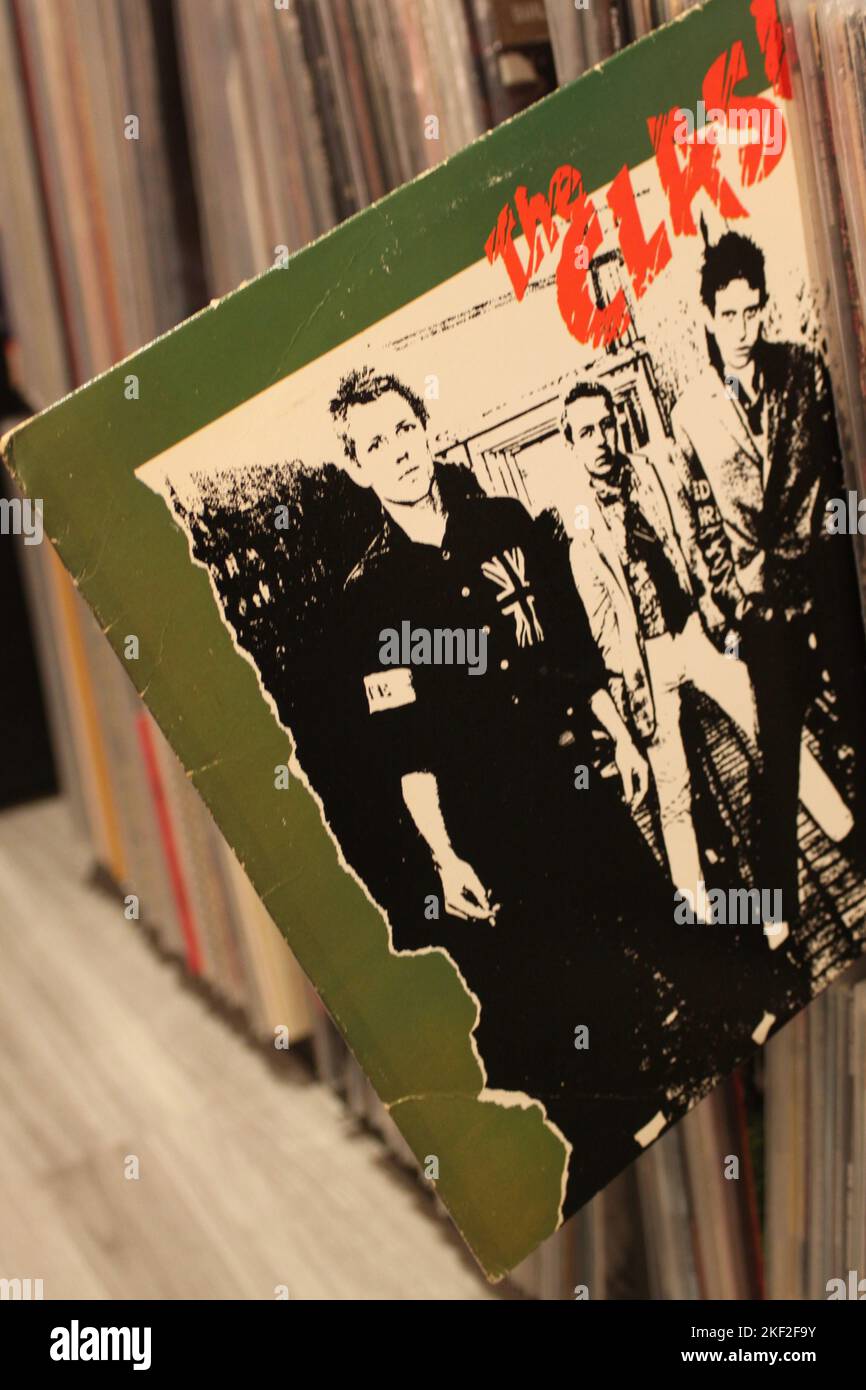 Das erste Album von Clash im Vinyl-Format Stockfoto