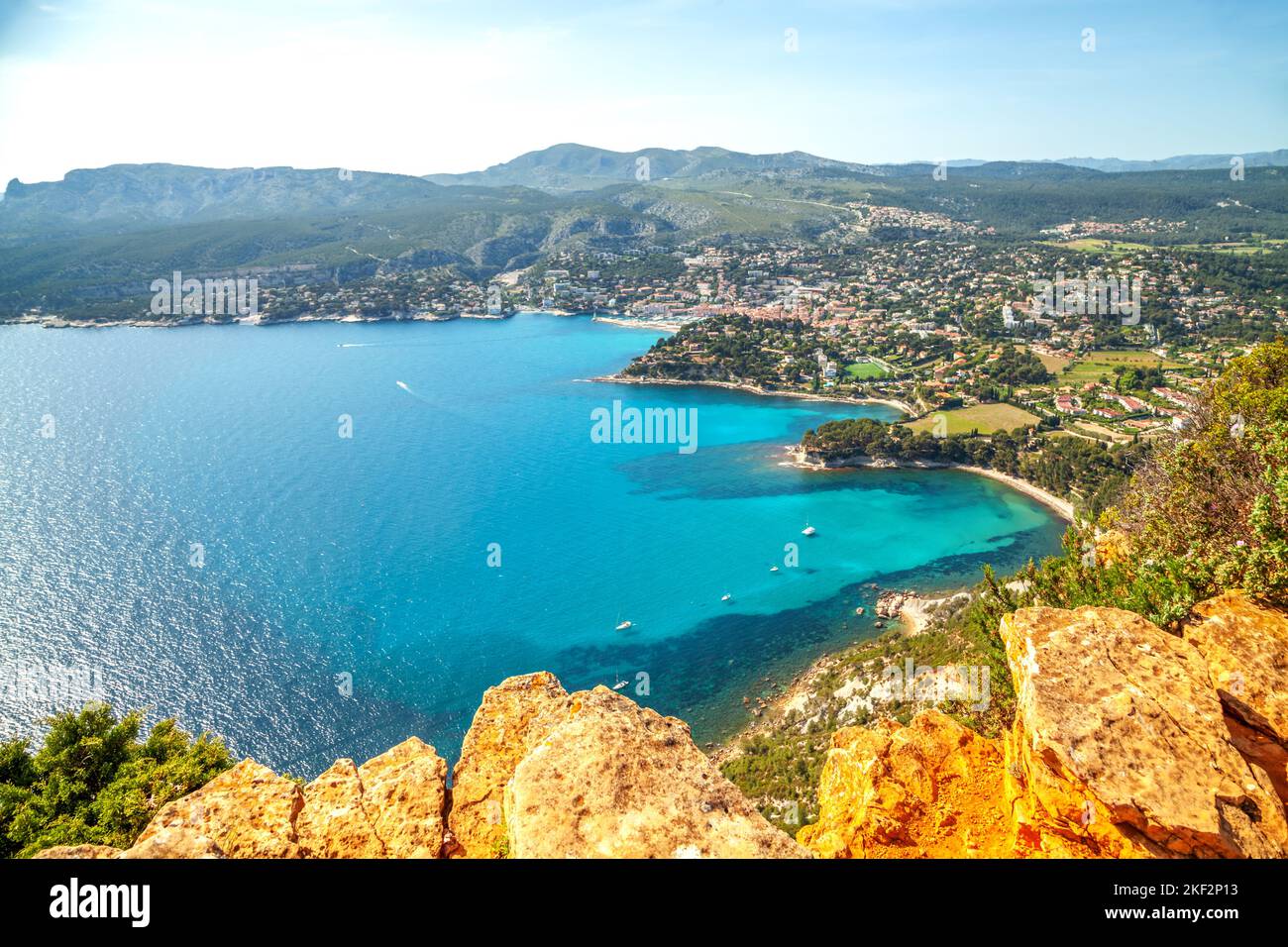 Route de Cretes, Cassis, Frankreich Stockfoto