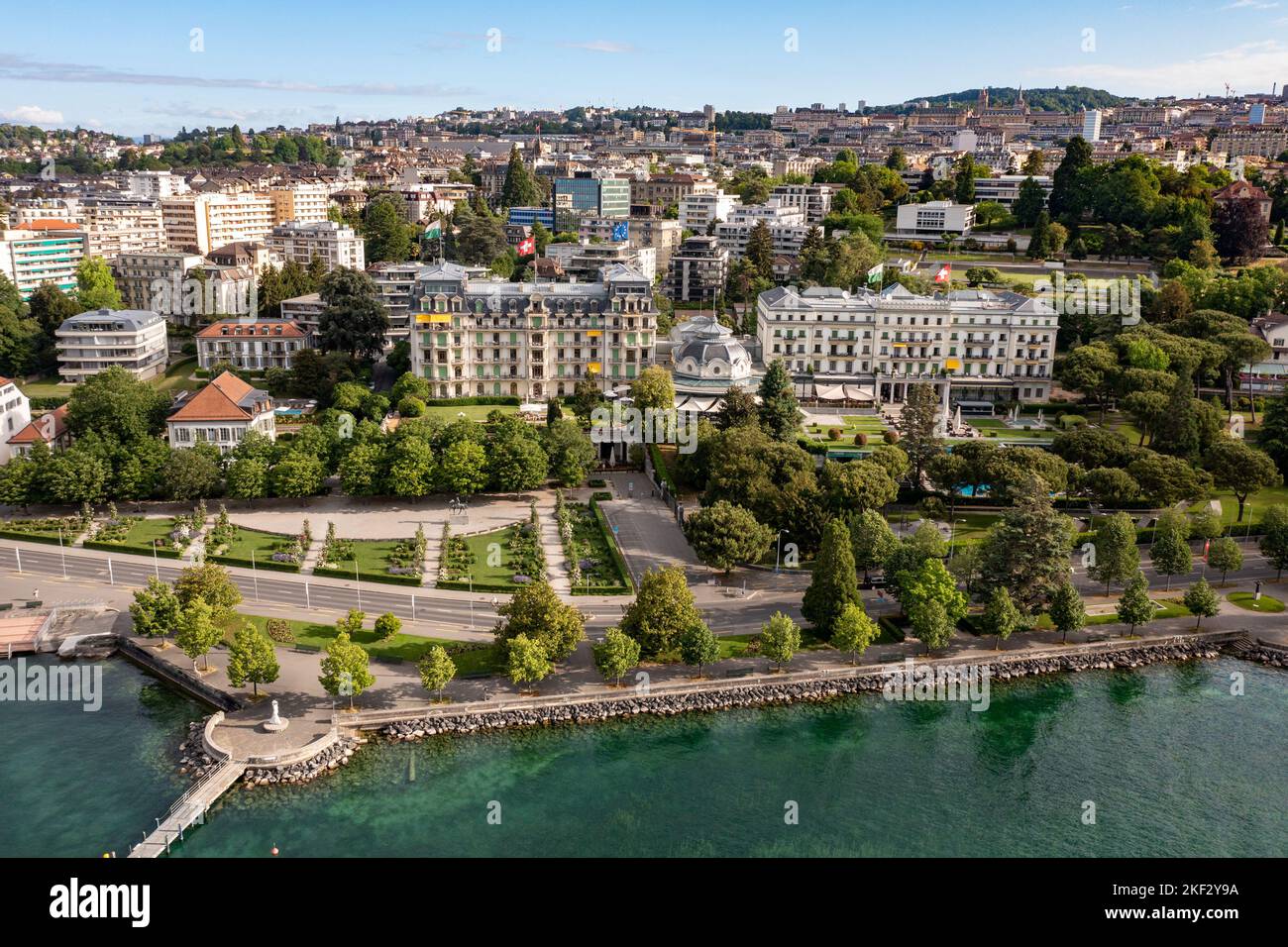 Hôtel Beau-Rivage Palace, Lausanne, Schweiz Stockfoto