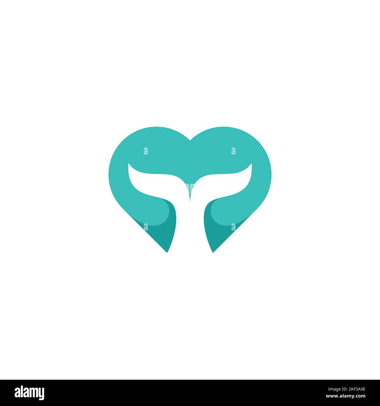 „Love Whale“-Logo. Walsymbol. Fish Logo-Vektor Stock Vektor