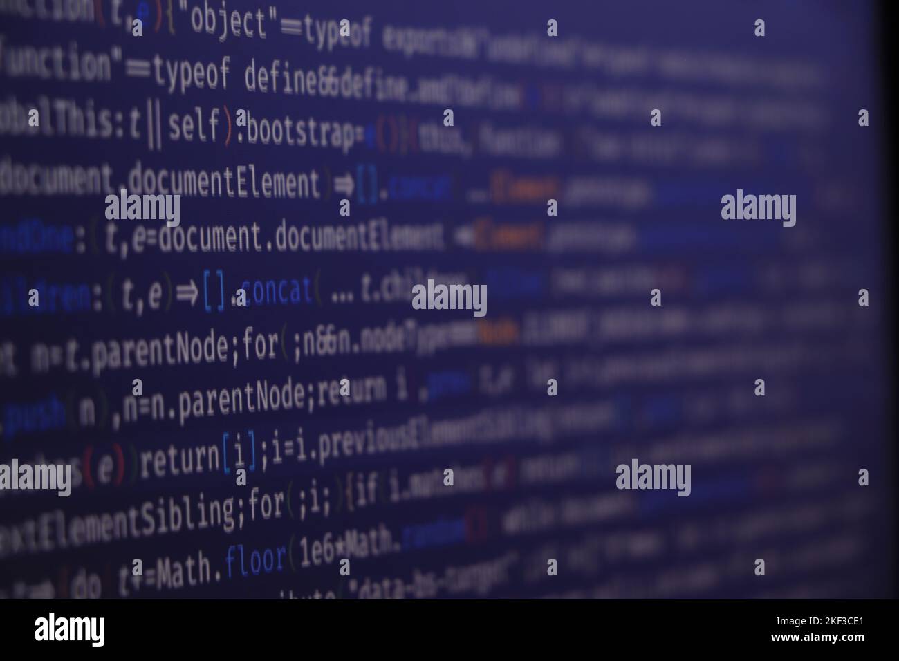 HTML5 Hauptmenü im Code-Editor für Website-Entwicklung, Implementierung SEO Konzepte für bessere SERP. suchmaschinenoptimierung für bessere Rankings mit Stockfoto