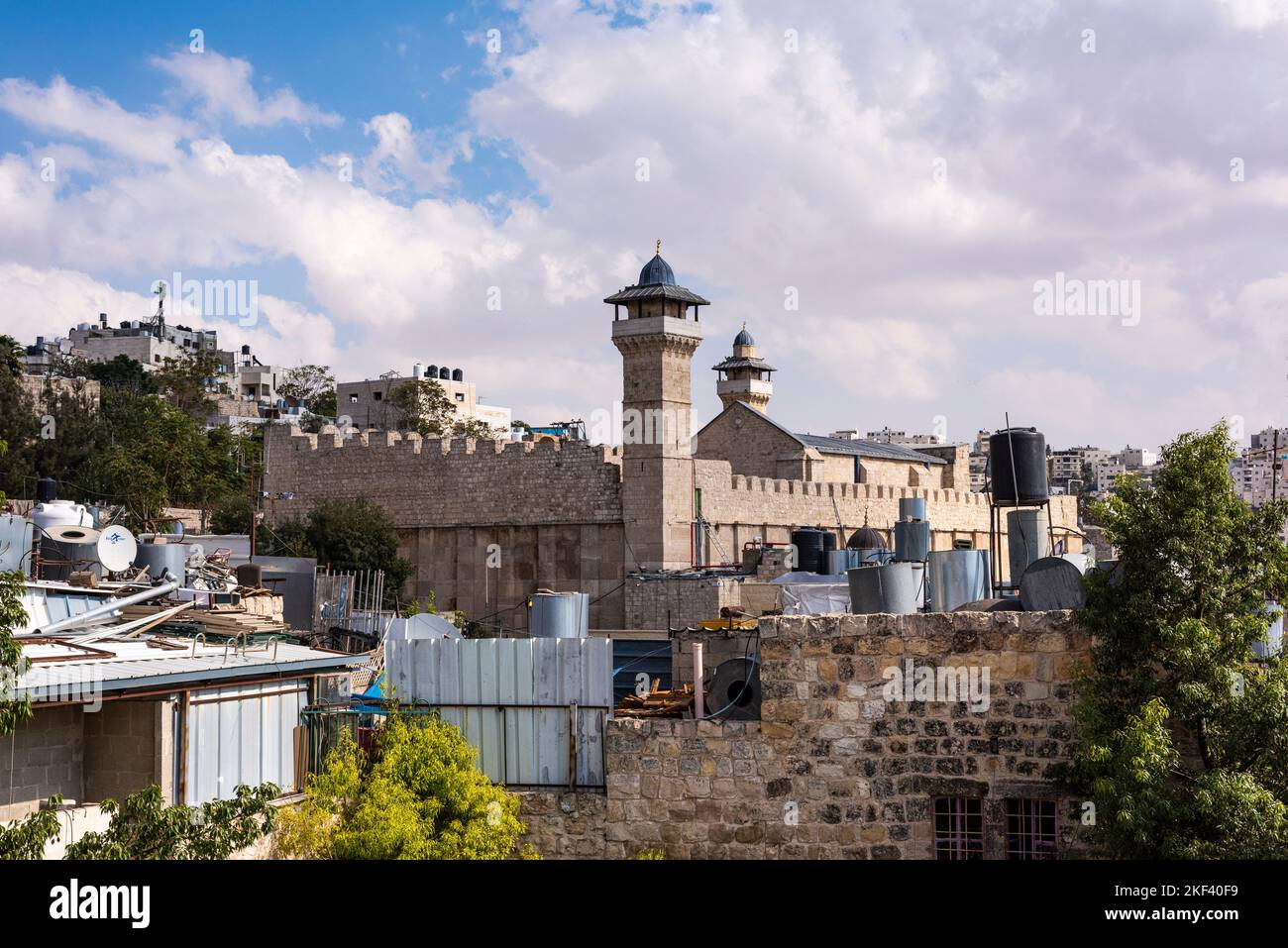 Blick auf Hebron - Höhle der Patriarchen Stockfoto