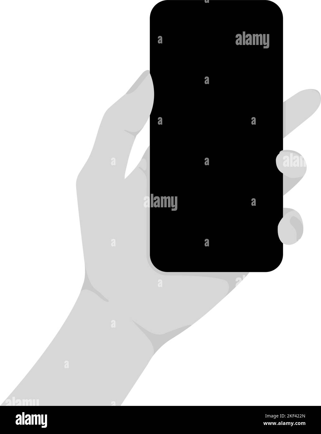 Abbildung des Haltes eines Mobiltelefons ( Mock up ) Stock Vektor