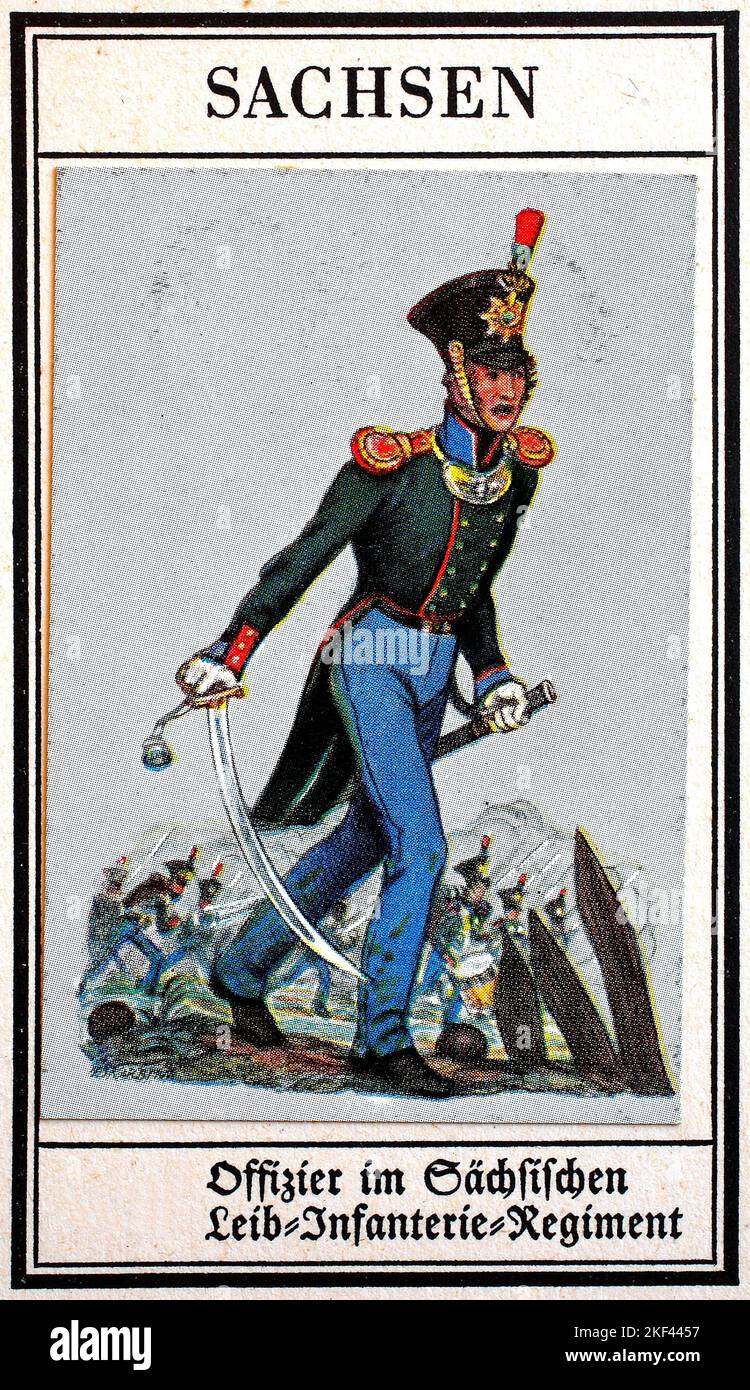Deutsche Uniformen des 19.. Jahrhunderts, Linien Infanterie Sachsen
