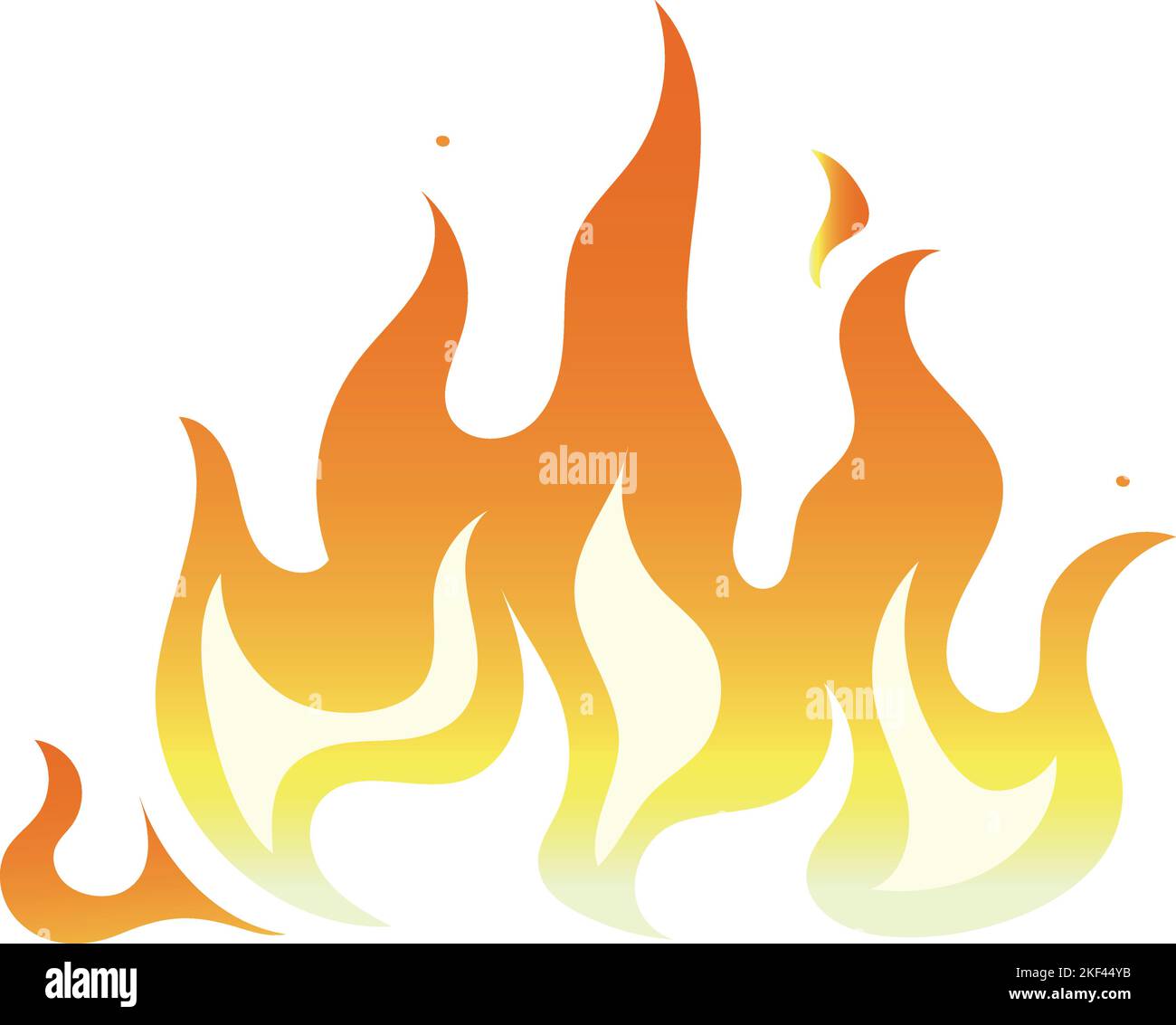 Feuerabziehbild. Symbol für Gradientenflamme. Brennsymbol Stock Vektor