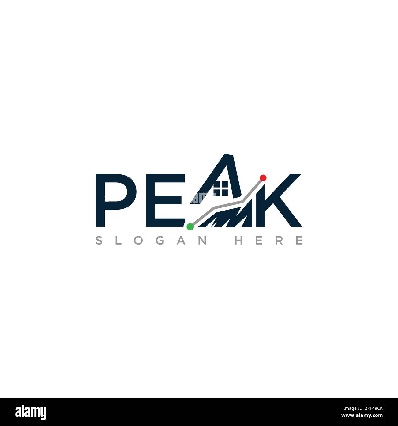 Abstrakter Buchstabe Peak Typografie Logo Symbol Symbol. Vektorgrafik EPS.8 EPS.10 Stock Vektor