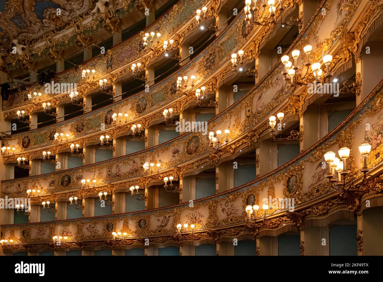 Innenansicht, Theater, Teatro La Fenice, Venedig, Venetien, Italien Stockfoto