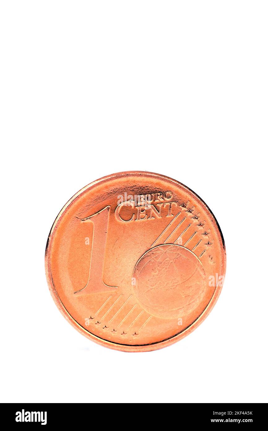 1 Euro Cent Münze Stockfoto