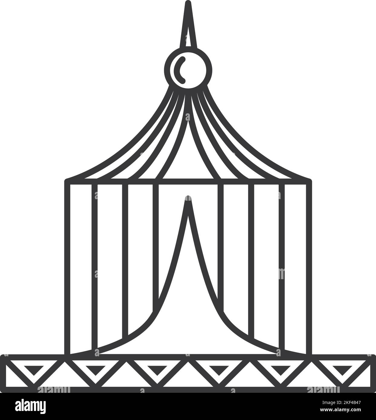 Symbol für Zirkuszelt-Linie. Karnevalsshow-Symbol Stock Vektor