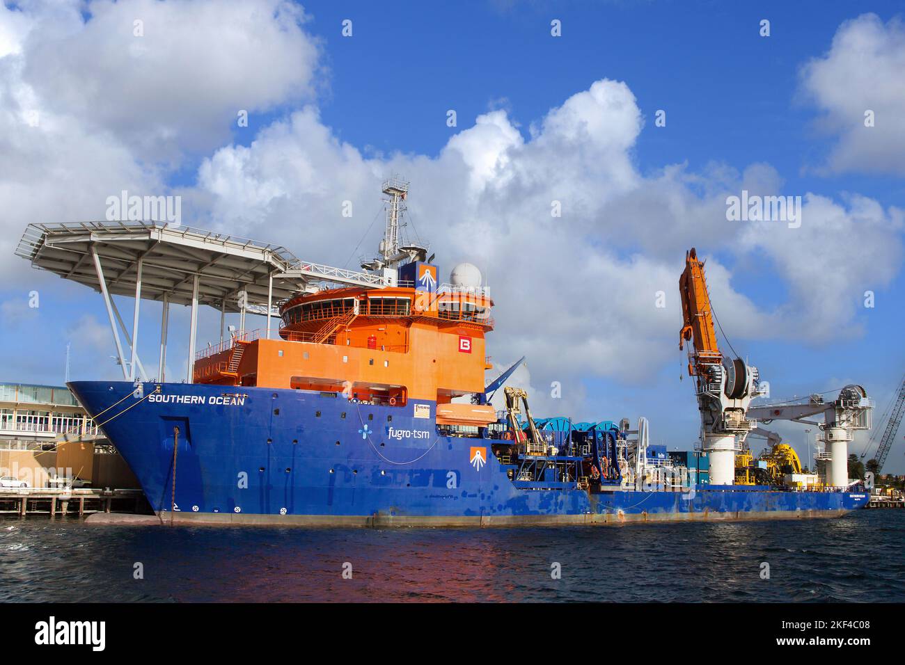 Versorgungsschiff Südsee, Offshore, Stockfoto