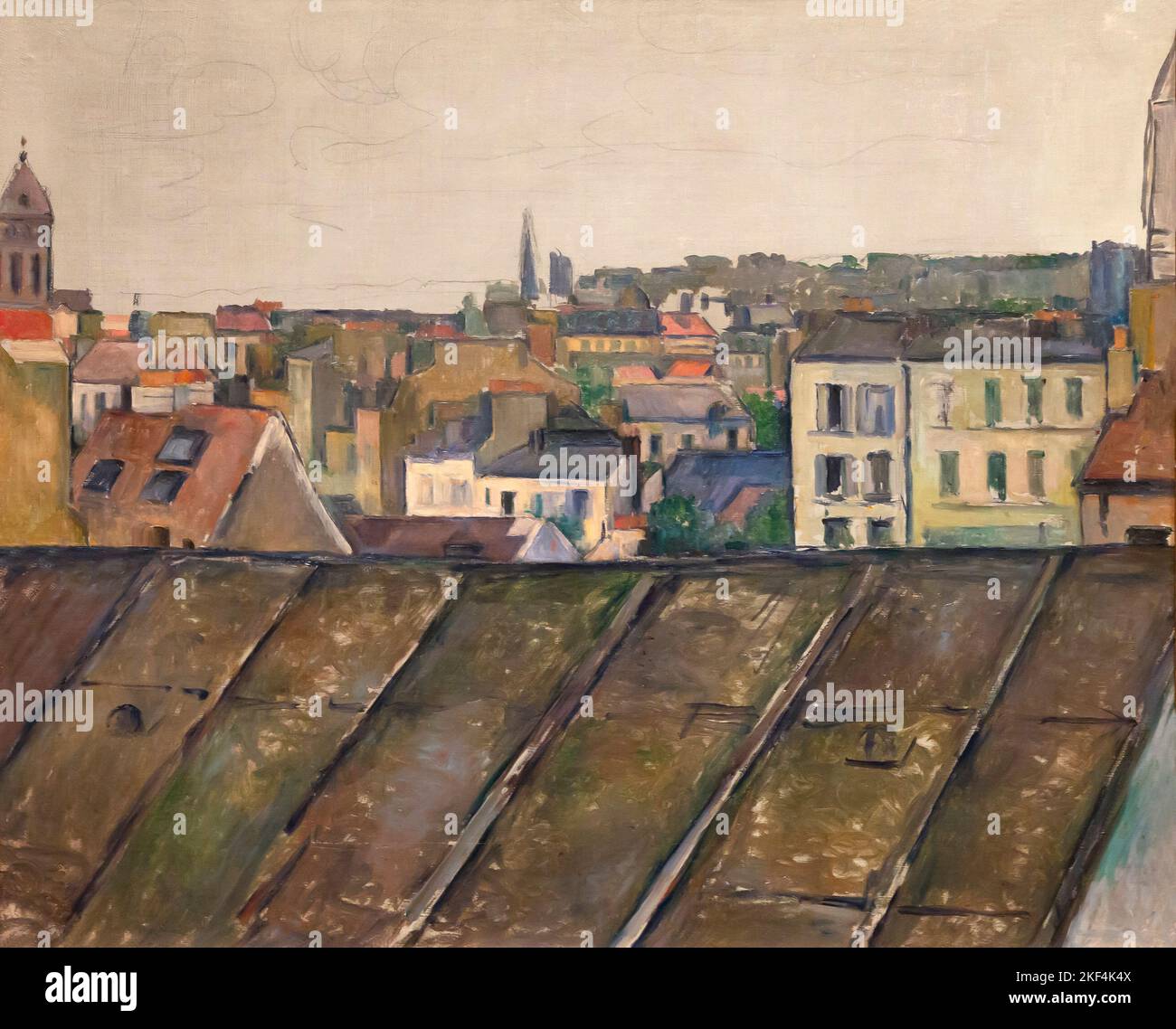 Dächer in Paris, Paul Cezanne, um 1882, Stockfoto