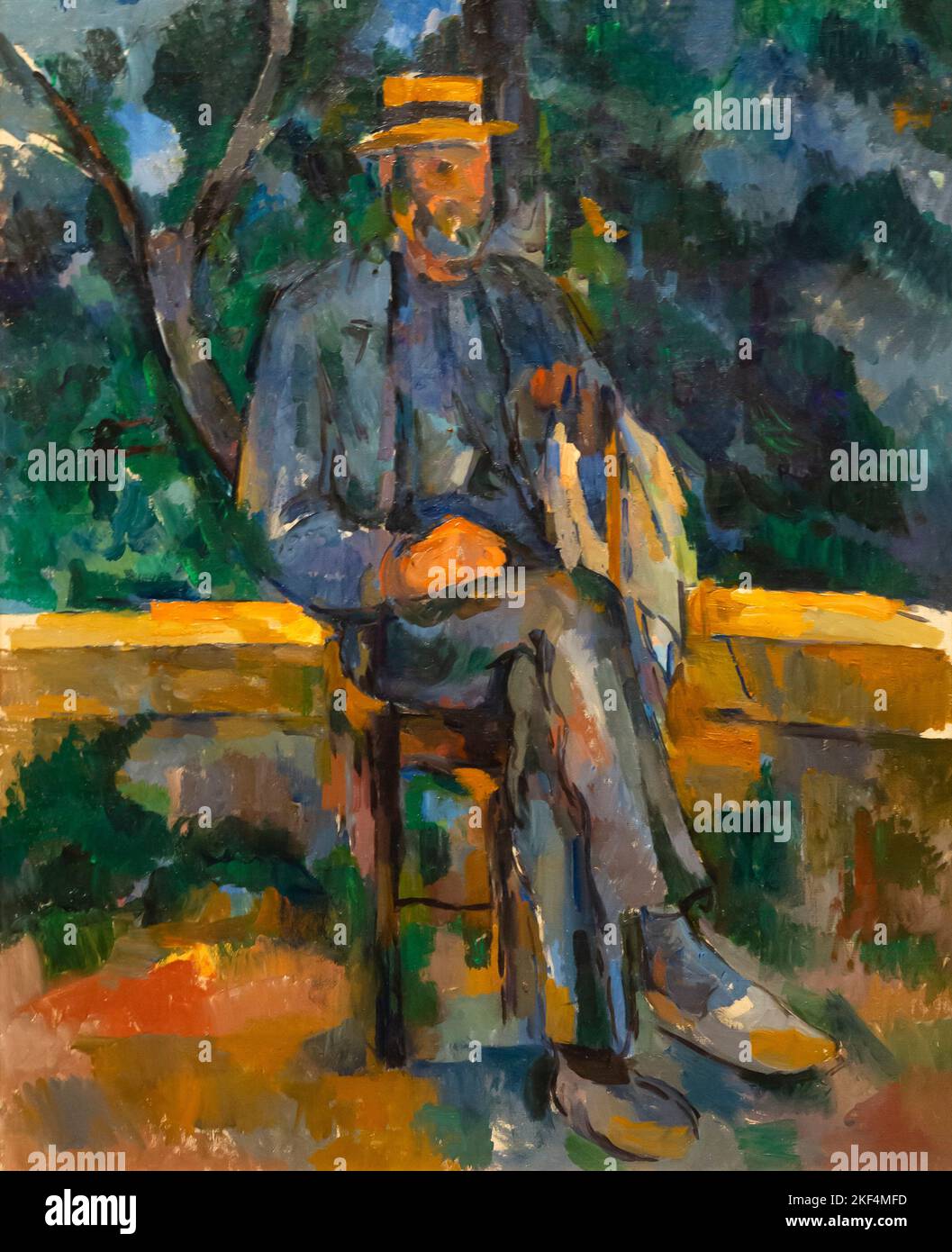Sitzender Mann, Paul Cezanne, 1905-1906, Thyssen-Bornemisza National Museum, Museo Nacional Thyssen-Bornemisza, Madrid, Spanien, Europa Stockfoto