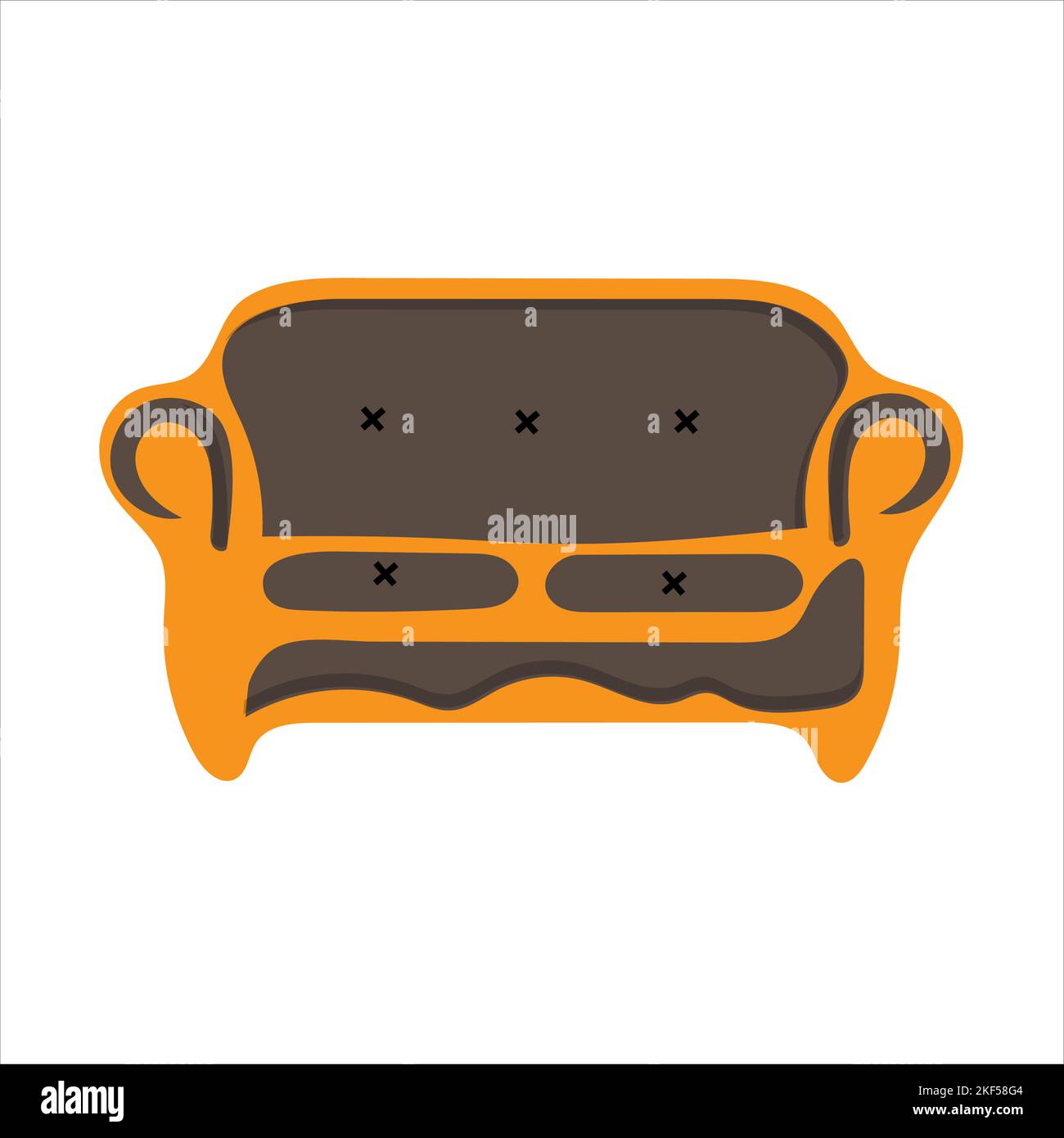 Home Interior Design Icon, Sofa Icon, Wohnzimmer, Vektor-Illustration. Flaches Design. Stock Vektor