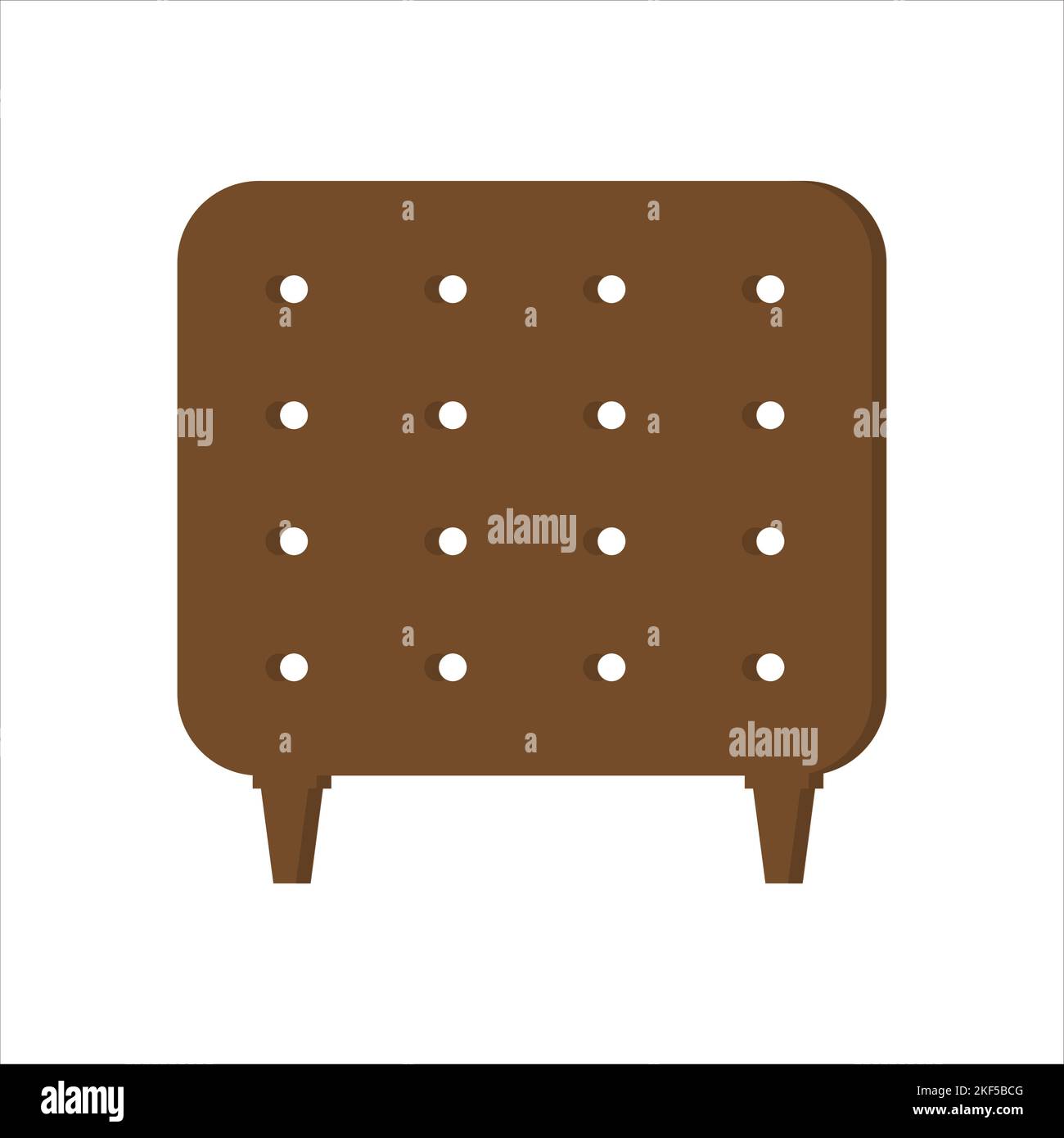Home Interior Design Icon, Sofa Icon, Wohnzimmer, Vektor-Illustration. Flaches Design. Stock Vektor