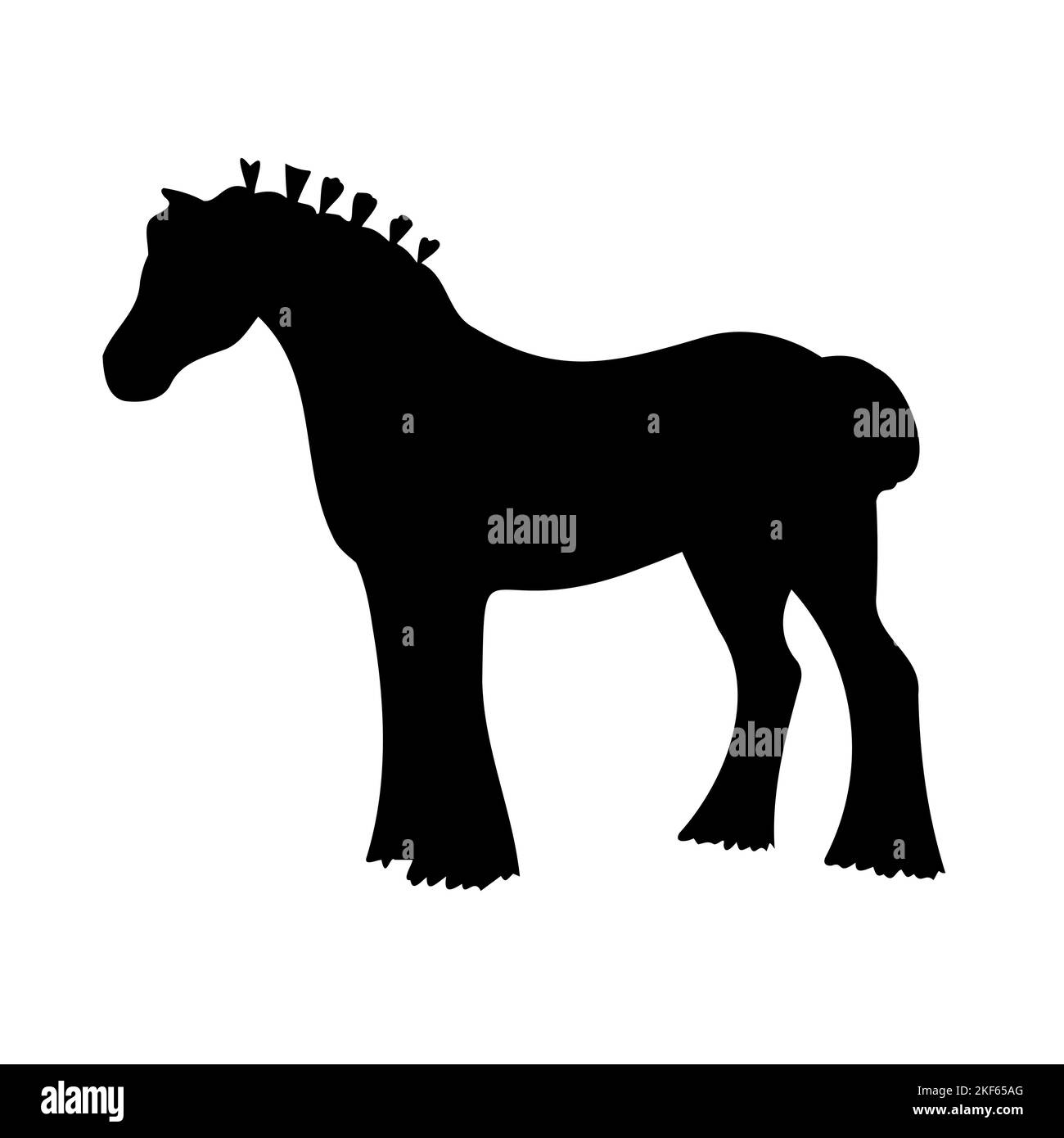 Vektor handgezeichnete Shire Pferd Silhouette Stock Vektor Vektor handgezeichnete Shire Pferd Silhouette Stock Vektor