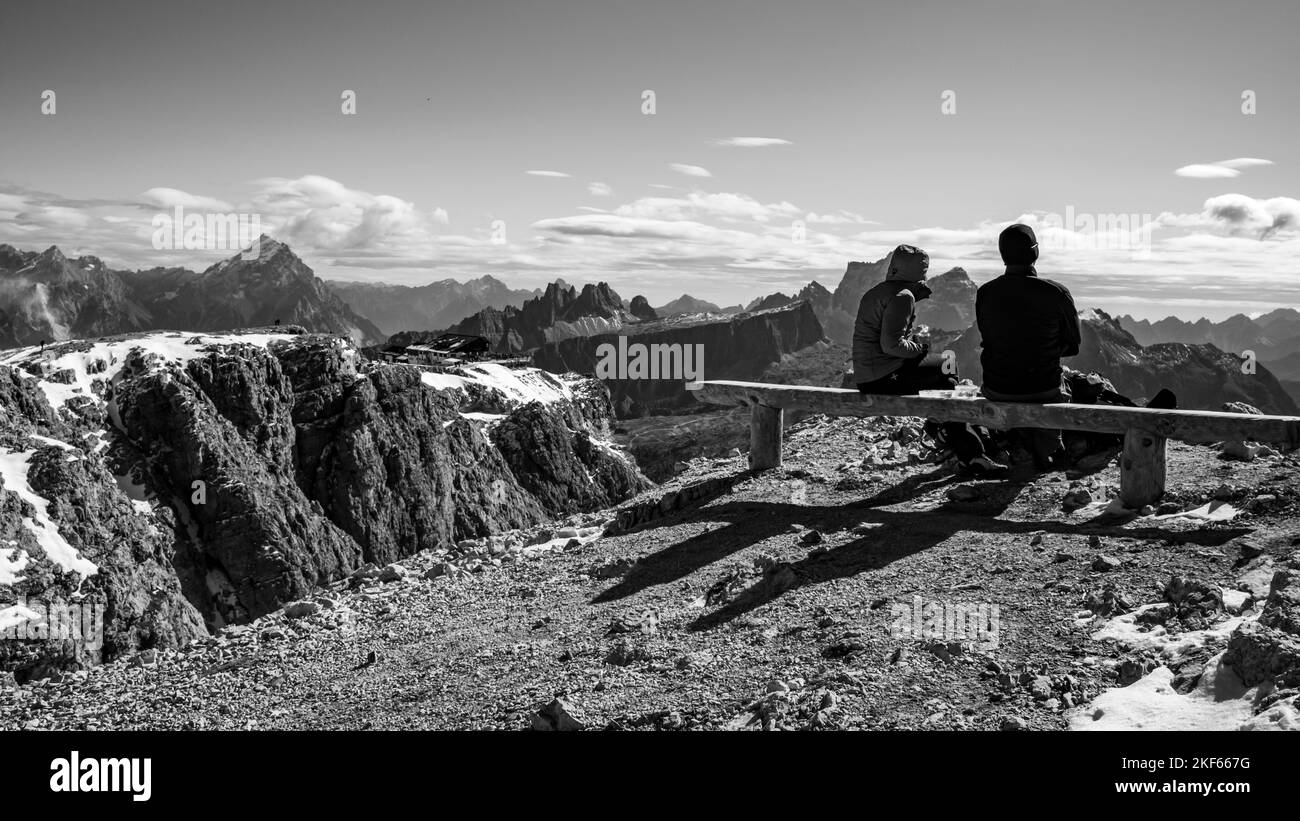 Panoramablick auf die Dolomiten bei Lagazuoi Italien Stockfoto
