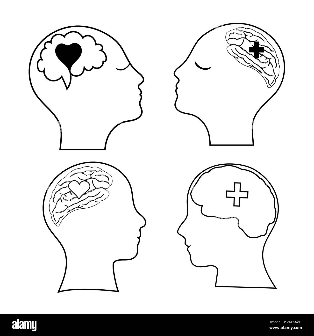 Welt psychische Gesundheit Tag Vektor-Illustration. Ideal für Banner, Poster, Grußkarten und Postkarten Stock Vektor