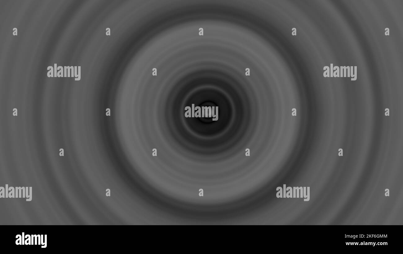 Wirbelnder Hypnosekreis mit Drehring in der Mitte auf kreativem abstrakten Hintergrund mit 3D Rendering-Illustration für Kreis, Geometrie und Raum con Stockfoto