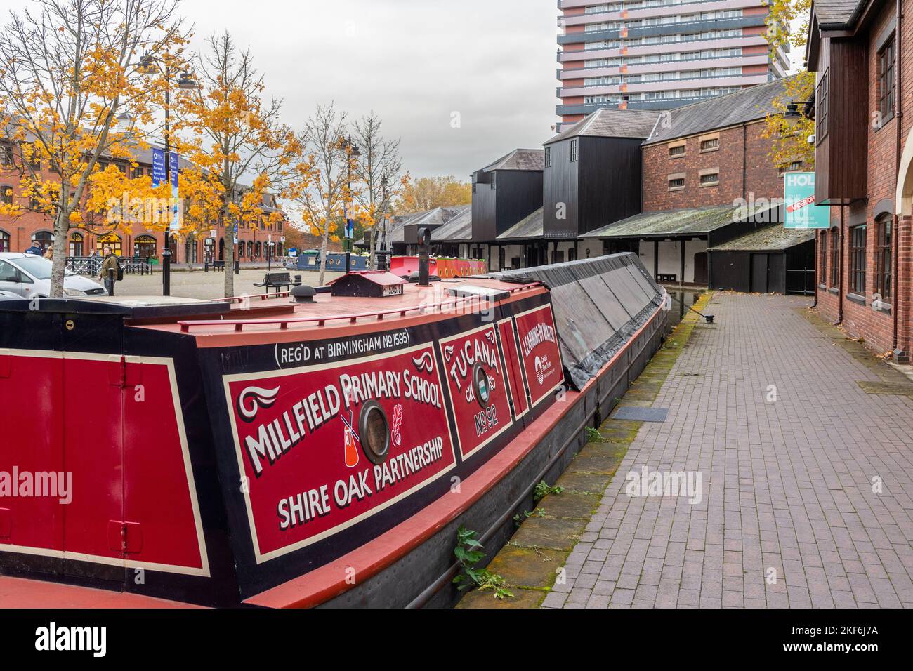 Coventry Canal Basin, Coventry City Centre, West Midlands, Großbritannien. Stockfoto