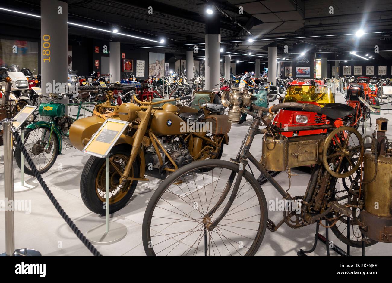 Motorradmuseum.Canillo.Andorra Stockfoto