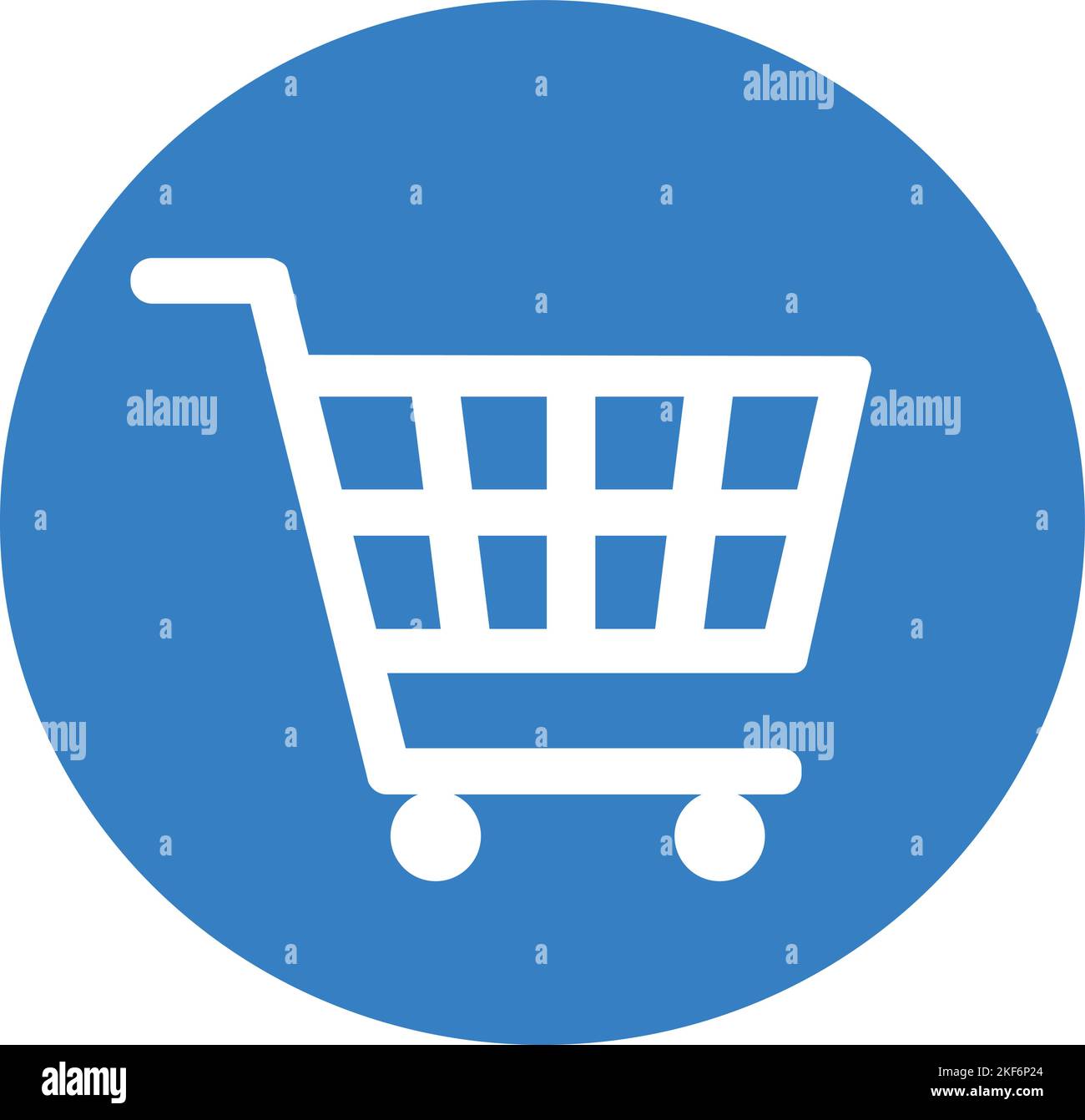 Weißes Warenkorbsymbol. Konzept des Online-Shops Stock Vektor