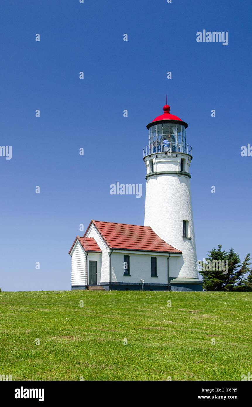 Cape Blanco Lighthouse im südlichen Oregon Stockfoto