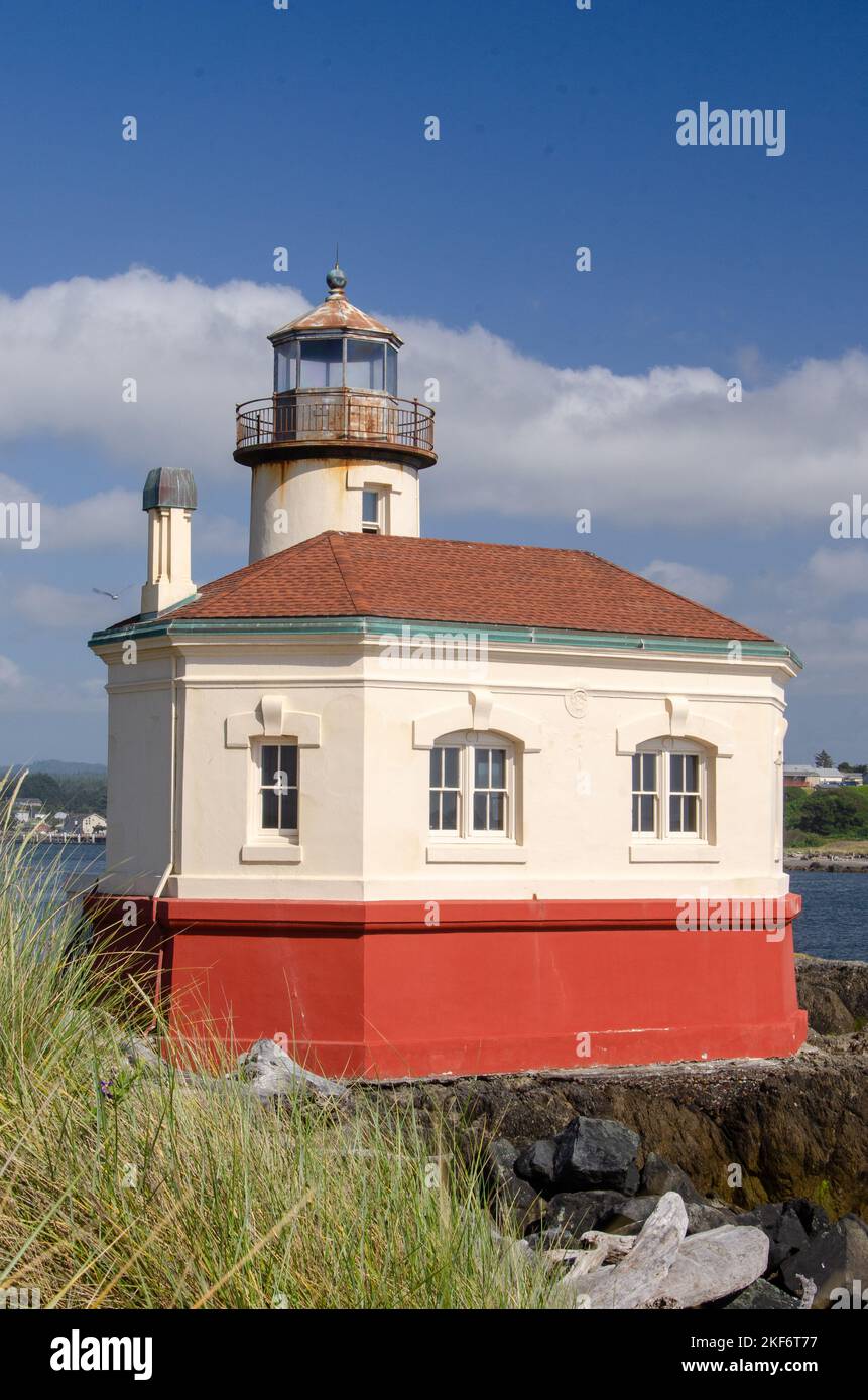 Coquille River Lighthouse in Bandon, Oregon Stockfoto