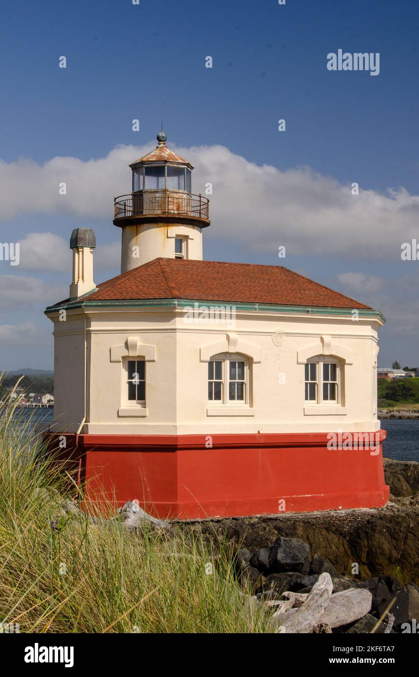 Coquille River Lighthouse in Bandon, Oregon Stockfoto