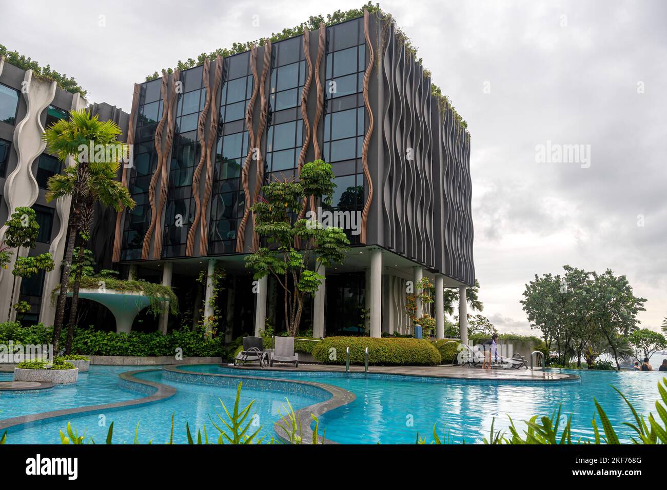Wunderschön Das Outpost Hotel Sentosa Singapore Stockfoto