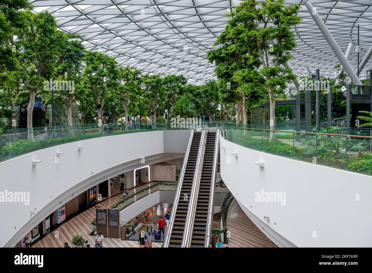 Changi Jewel Singapur. Der beste Flughafen der Welt. Stockfoto