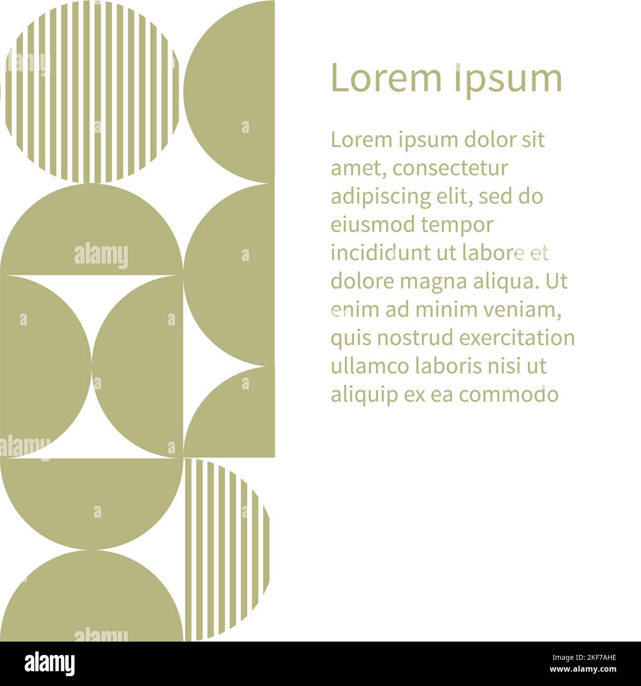 Stilvolles Design mit Text, geometrischen Formen, grün Stock Vektor