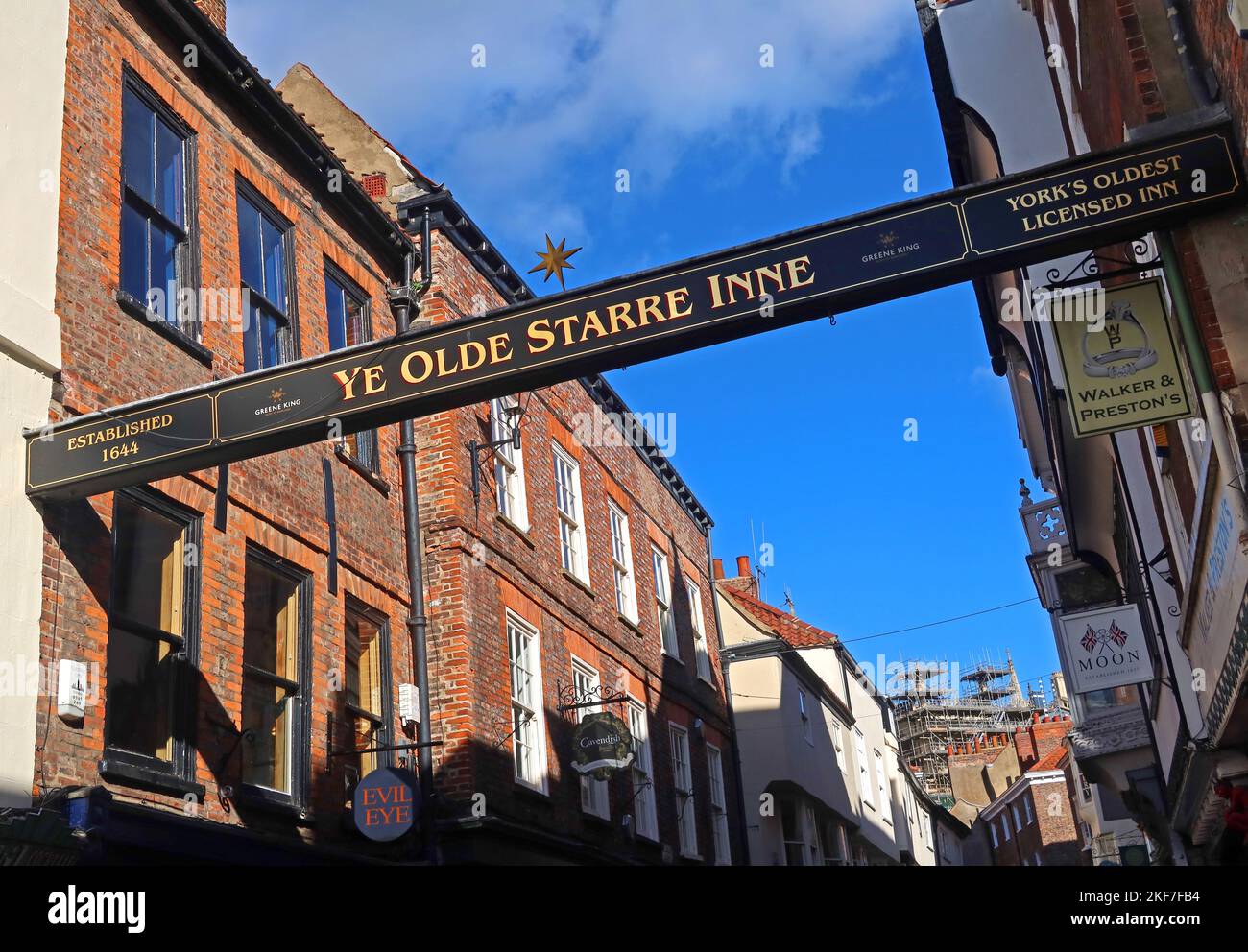 Ye Olde Starre Inne, 40 Stonegate, York, Yorkshire, England, UK, YO1 8AS Stockfoto