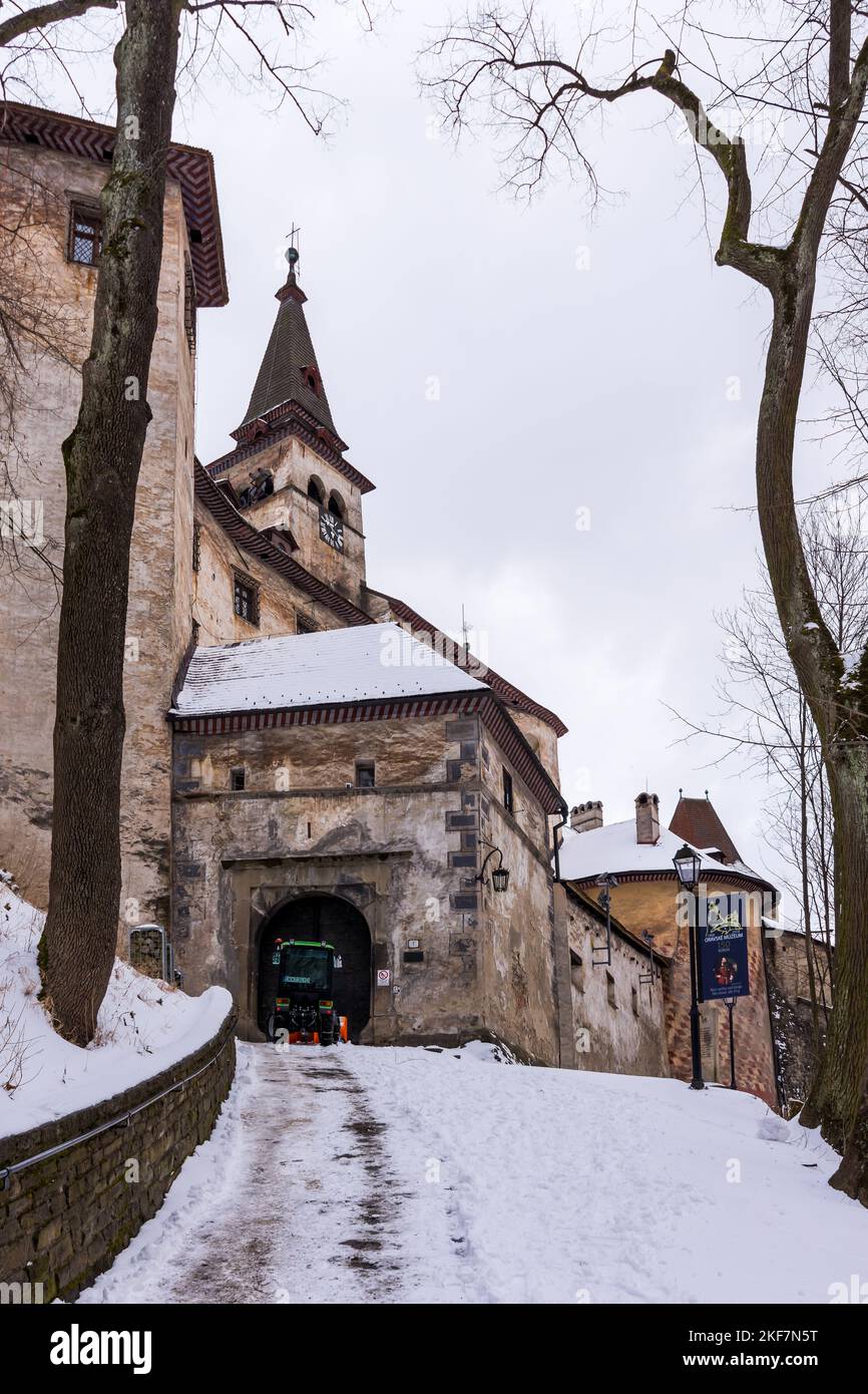 Orava Burg in der Slowakei, historisches Denkmal Festung. Stockfoto