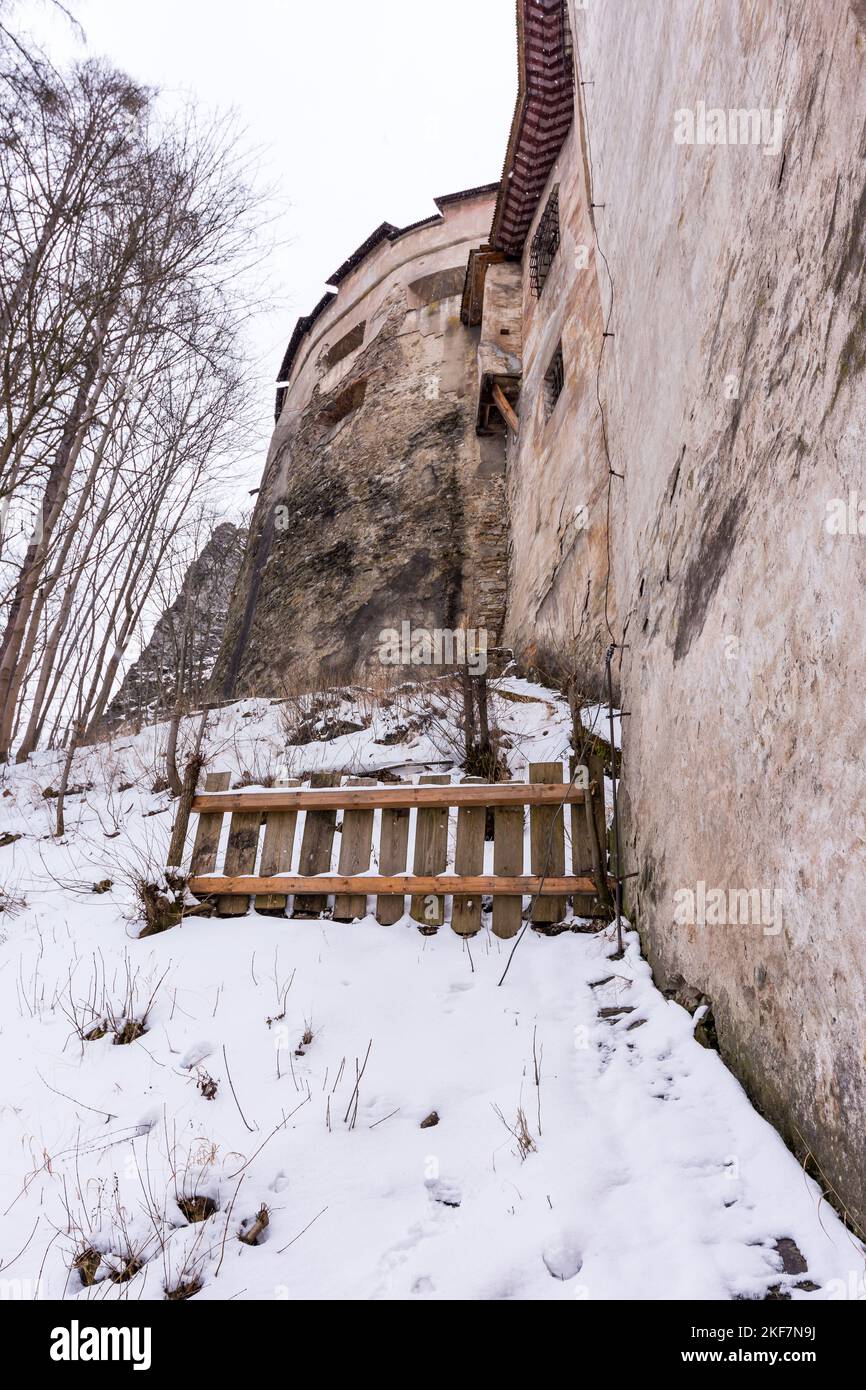 Orava Burg in der Slowakei, historisches Denkmal Festung. Stockfoto
