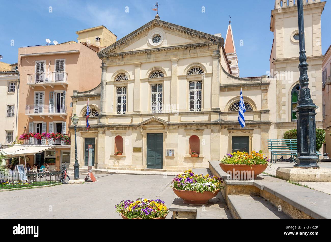 Kirche der Heiligen Jakob und Christopher, Theotoki-Platz, Altstadt von Korfu, Korfu (Kerkyra), Ionische Inseln, Griechenland Stockfoto