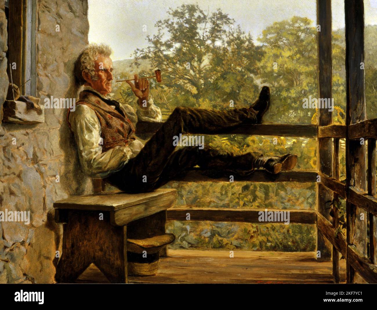 Frank Blackwell Mayer; Unabhängigkeit; Squire Jack Porter; 1858; Öl auf Pappe; Smithsonian American Art Museum, Washington, D.C., USA. Stockfoto