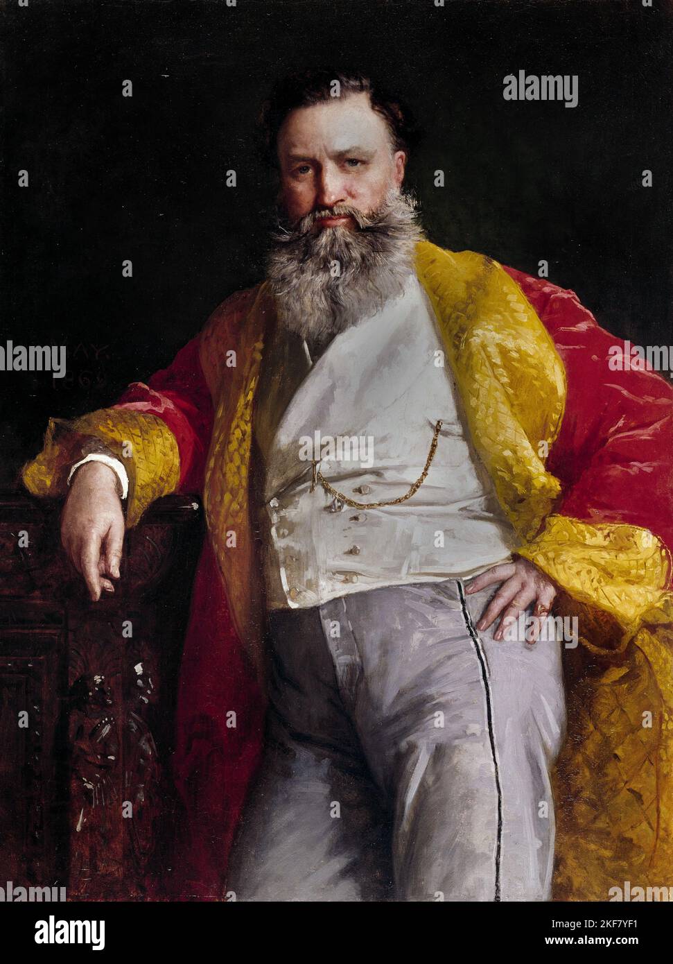Edward Harrison May; Isaac Merrit Singer; 1869; Öl auf Leinwand; National Portrait Gallery, Washington, USA. Stockfoto
