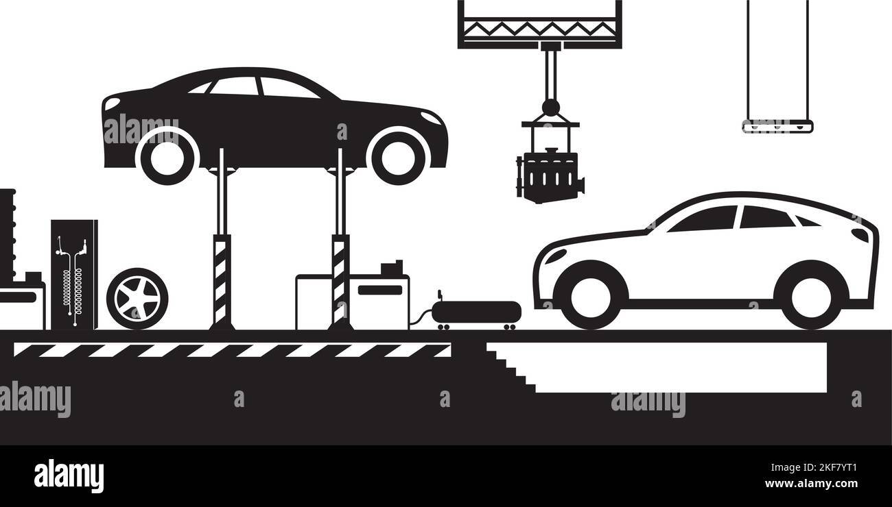 Engine test stand Stock-Vektorgrafiken kaufen - Alamy