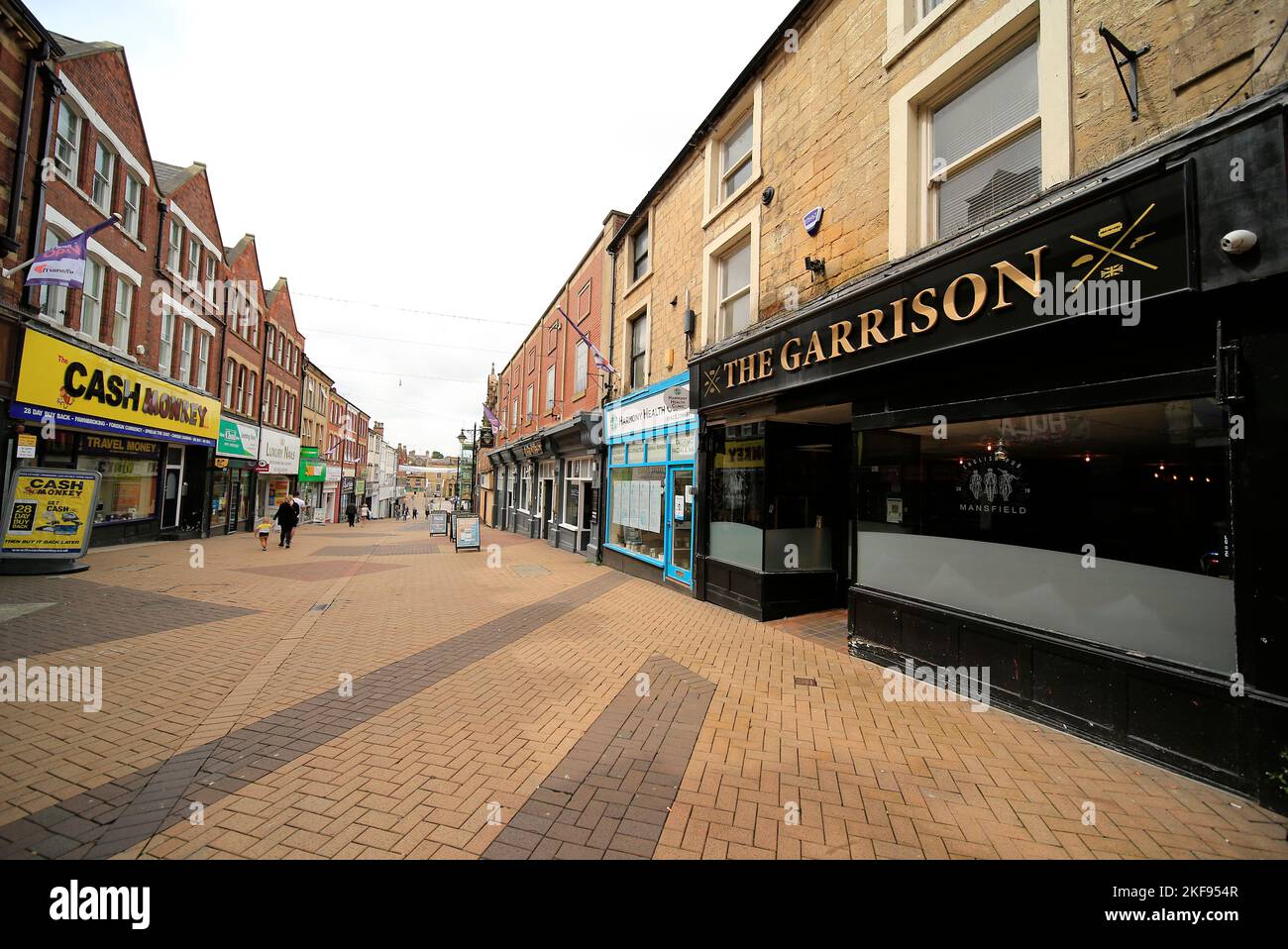 Stadtzentrum von Mansfield, Derbyshire, Großbritannien Stockfoto