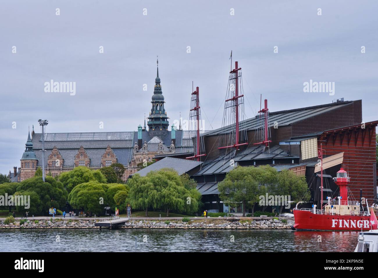 Stockholm, Schweden - 2022. September: Djurgarden Island - Vasa Museum, das dem historischen Schiff Vasa aus dem 17. Jahrhundert und dem Nordischen Museum gewidmet ist Stockfoto