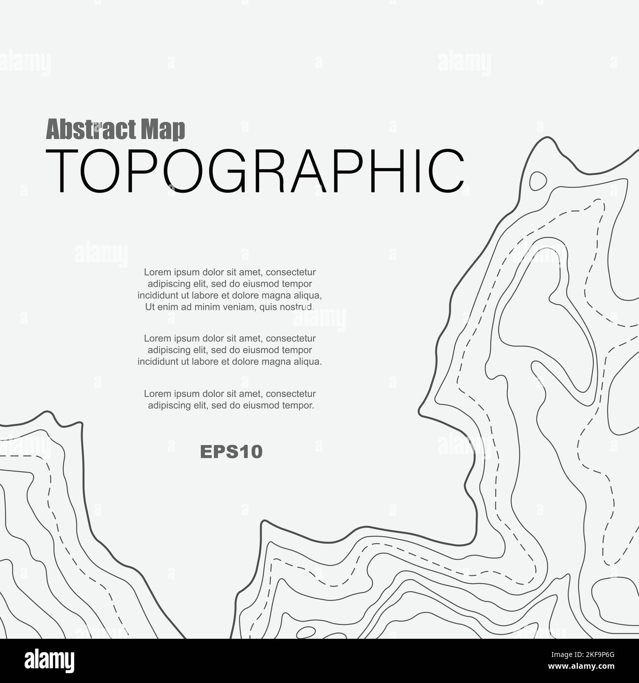 Abstrakter topografischer Kartenhintergrund Stock Vektor
