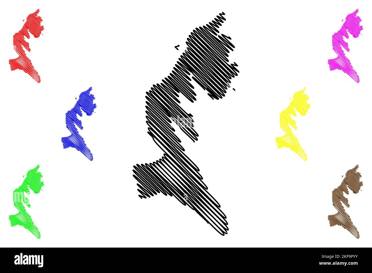 Unije Insel (Republik Kroatien, Adria) Karte Vektorgrafik, Skizze Unije Karte Stock Vektor