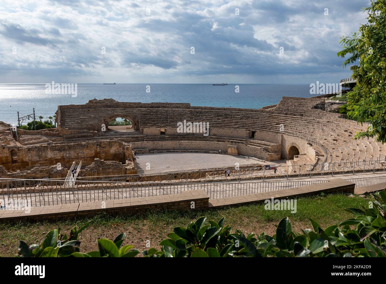 Römische Amphitheater Tarragona Spanien Stockfoto