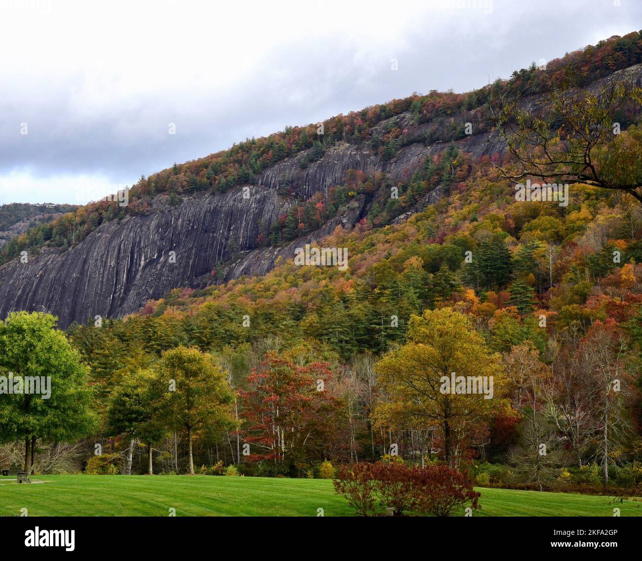 Der Old Baldy Mountain, Herbstlaub, westlicher North Carolina, Cashiers, North Carolina Stockfoto