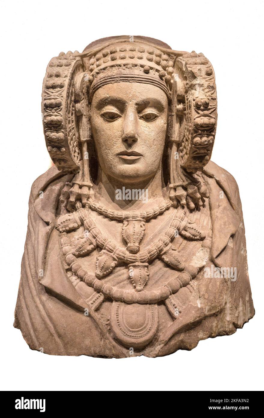 Die Dame von Elche, La Dama de Elche, 4. Cen BC. Skulptur einer Göttin oder Priesterin, die